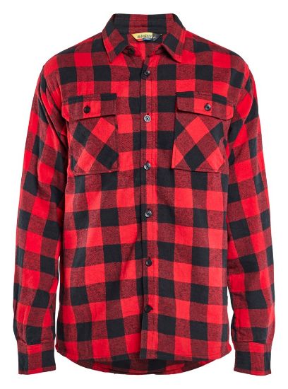 Afbeeldingen van BLÅKLÄDER Overhemd flanel 3288 rood/zwart 4XL