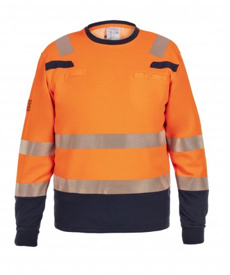 Afbeeldingen van HYDROWEAR T-shirt FR AST met lange mouwen Murcia fluor oranje/navy 3XL