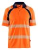 Afbeeldingen van BLÅKLÄDER Poloshirt UV 3595 High Vis oranje/marineblauw S