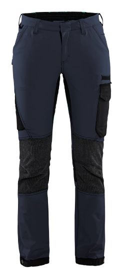 Afbeeldingen van BLÅKLÄDER Werkbroek service dames met 4-weg stretch 7122 donker marineblauw/zwart D25