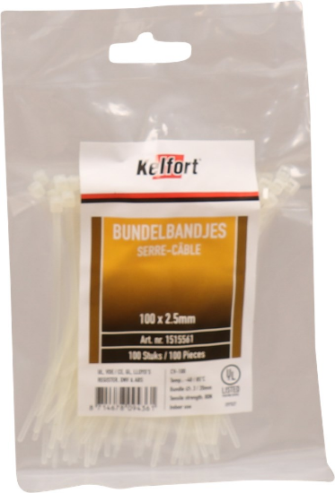 Afbeeldingen van KELFORT Bundelbandjes nylon transparant