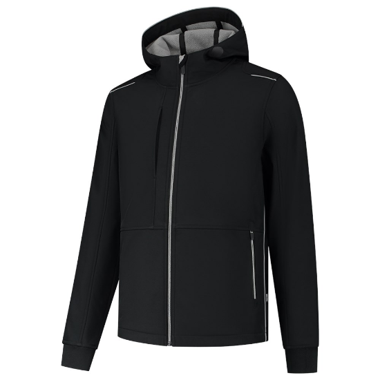 Afbeeldingen van TRICORP Softshell met capuchon Accent 402705 zwart/grijs 2XL
