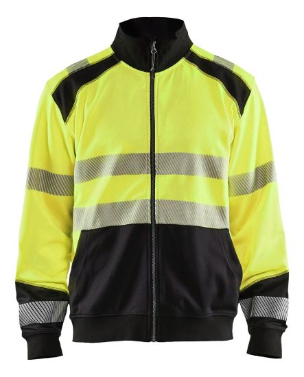 Afbeeldingen van BLÅKLÄDER Sweater met rits 3558 High Vis geel/zwart M