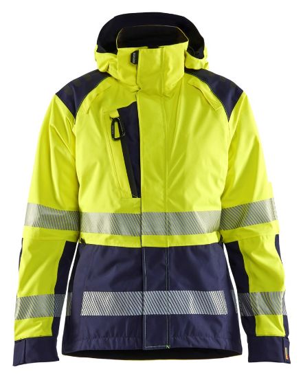 Afbeeldingen van BLÅKLÄDER Shelljack dames 4436 High Vis geel/marineblauw S