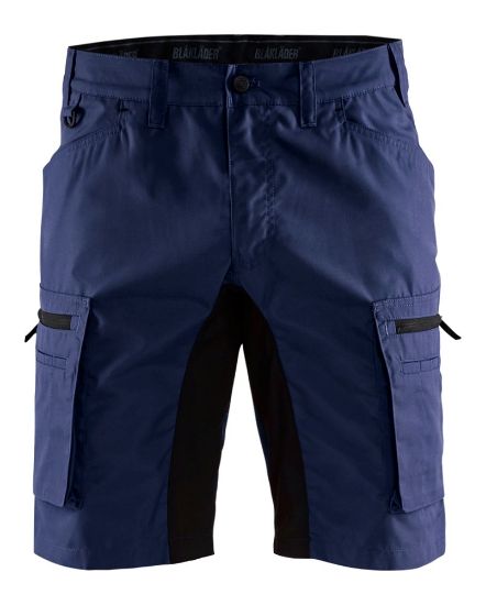Afbeeldingen van BLÅKLÄDER Short service met stretch 1449 marineblauw/zwart C50