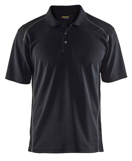 Afbeeldingen van BLÅKLÄDER Polo piqué UV 3326 zwart L