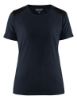 Afbeeldingen van BLÅKLÄDER T-shirt dames bi-colour 3479 donker marineblauw/zwart 3XL