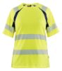 Afbeeldingen van BLÅKLÄDER T-shirt dames 3503 High Vis geel/marineblauw XS