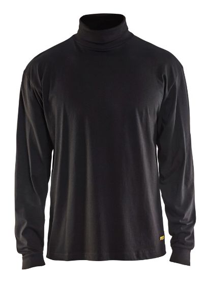 Afbeeldingen van BLÅKLÄDER T-shirt met lange mouwen met rolkraag/3320 zwart 3XL