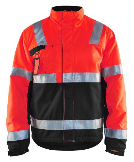 Afbeeldingen van BLÅKLÄDER Winterjas 4862 High Vis rood/zwart 4XL
