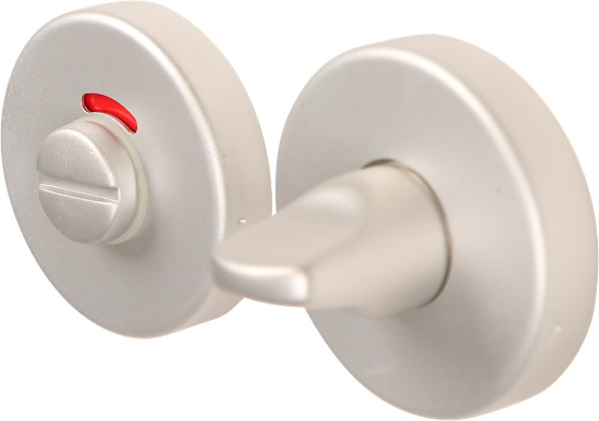 Afbeeldingen van OXLOC Rozet vrij/bezet Torino rood/wit aluminium rond 52X10MM