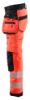 Afbeeldingen van BLÅKLÄDER Softshell werkbroek dames 7118 High Vis rood/zwart C36