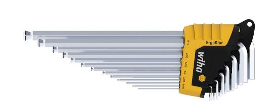 Afbeeldingen van WIHA Stiftsleutelset MagicRing mat verchroomd 369RHZ13 zeskantkogelkop in ErgoStar houder 14x