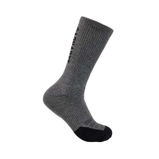 Afbeeldingen van CARHARTT Sokken midweight met logo 802223 carbon heather L 3x