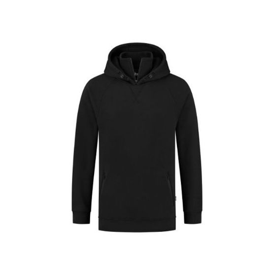 Afbeeldingen van IMAGE Hoodie met rits kraag en getapte ritszakken Sherman Raglan 14006 zwart M
