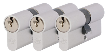 Afbeeldingen van OXLOC Profielcilinder dubbel O3 vernikkeld 30/30MM P3 SKG**