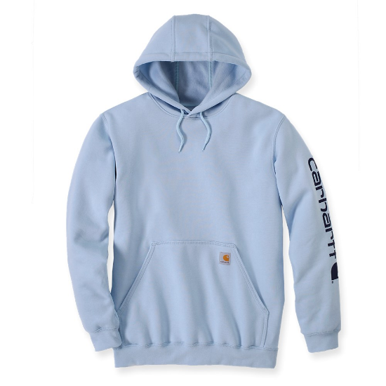 Afbeeldingen van CARHARTT Hoodie logo sleeve K288 moonstone M