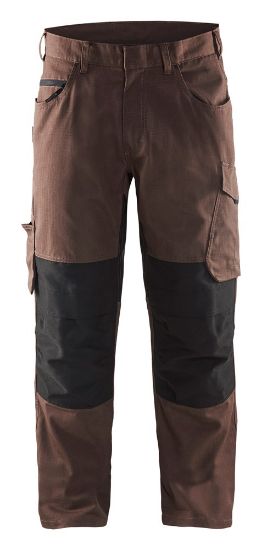 Afbeeldingen van BLÅKLÄDER Werkbroek service met stretch 1495 bruin/zwart C152