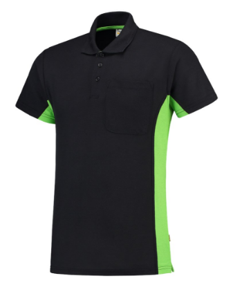 Afbeeldingen van TRICORP Poloshirt bi-colour met borstzak 202002 navy/limoen L