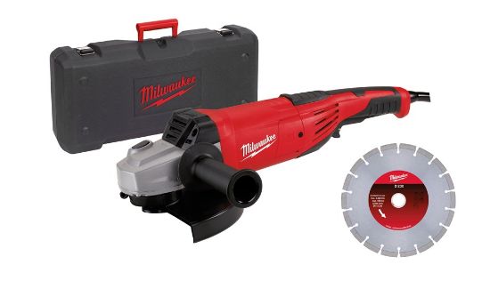 Afbeeldingen van MILWAUKEE Haakse slijper AG22-230E diamantset 230MM 2200W koffer diamantschijf