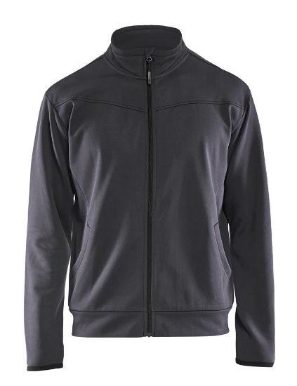 Afbeeldingen van BLÅKLÄDER Sweatshirt service met rits 3362 medium grijs/zwart XS