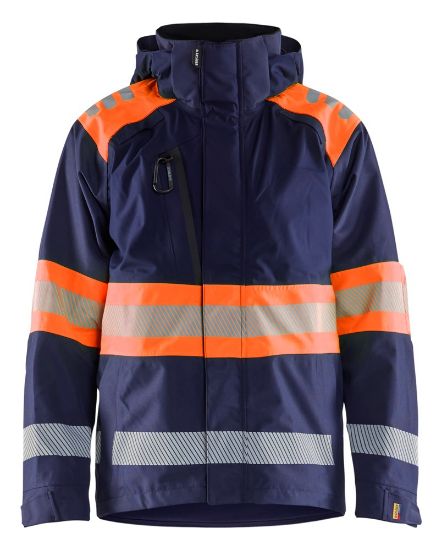Afbeeldingen van BLÅKLÄDER Shelljack 4420 marineblauw/High Vis oranje 2XL