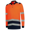 Afbeeldingen van TRICORP Poloshirt High Vis bi-colour met lange mouwen 203008 fluor oranje/inkt 6XL