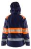 Afbeeldingen van BLÅKLÄDER Shelljack dames 4430 marineblauw/High Vis oranje 2XL