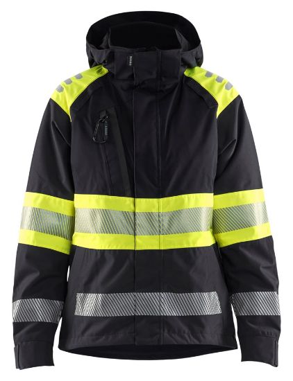 Afbeeldingen van BLÅKLÄDER Shelljack dames 4430 zwart/High Vis geel M