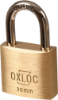 Afbeeldingen van OXLOC Cilinderhangslot EV messing laag 30MM KD30