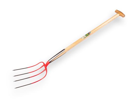 Afbeeldingen van OFFNER Mestvork 4-tands met dubbele veren met T-steel 90CM