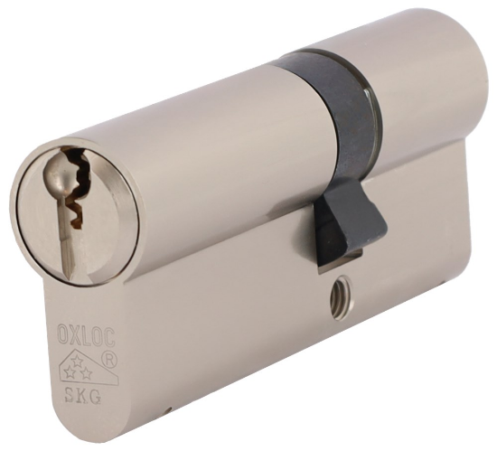 Afbeeldingen van OXLOC Profielcilinder dubbel O7 nood- en gevarenfunctie vernikkeld 30/45MM SKG**