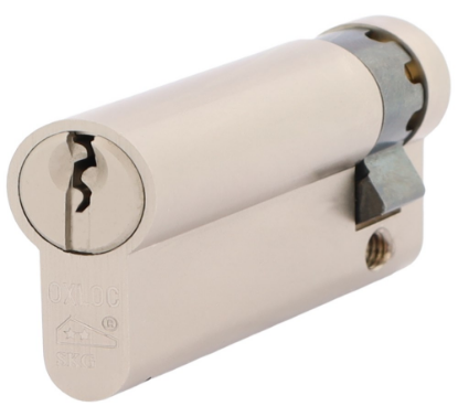 Afbeeldingen van OXLOC Profielcilinder enkel O5 vernikkeld 10/65MM SKG**
