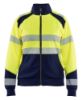 Afbeeldingen van BLÅKLÄDER Sweater dames met rits 3508 High Vis geel/marineblauw L