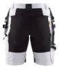 Afbeeldingen van BLÅKLÄDER Schildersshort dames met stretch X1900 7171 wit/zwart C44