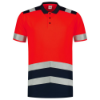 Afbeeldingen van TRICORP Poloshirt High Vis bi-colour 203007 fluor rood/inkt M