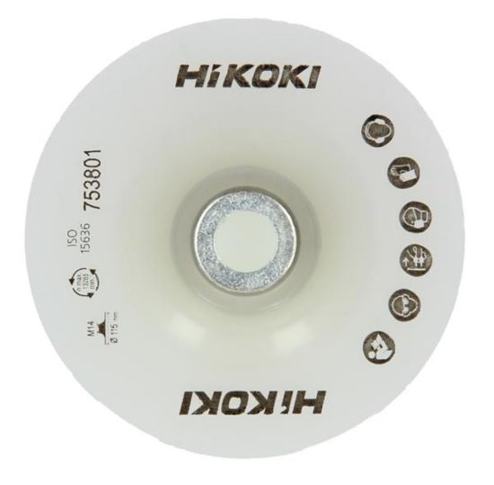 Afbeeldingen van HIKOKI Steunschijf + moer 180MM middel-hard ISO15636 (oud 750718) 753804
