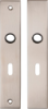 Afbeeldingen van OXLOC Langschild krukgat + sleutelgat rechthoek-model RVS SL56