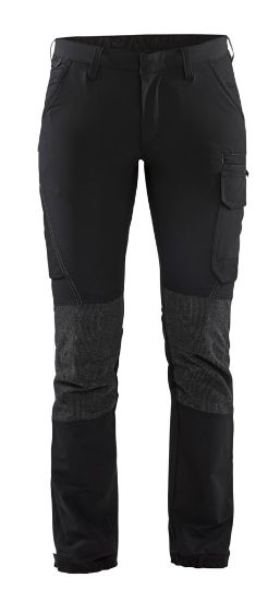 Afbeeldingen van BLÅKLÄDER Werkbroek service dames met 4-weg stretch 7122 zwart/donkergrijs C32