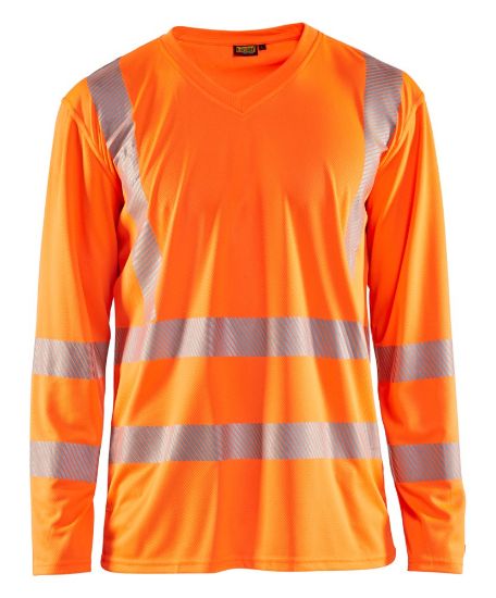 Afbeeldingen van BLÅKLÄDER T-shirt UV met lange mouwen 3385 High Vis oranje L