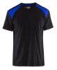 Afbeeldingen van BLÅKLÄDER T-shirt bi-colour 3379 zwart/korenblauw M