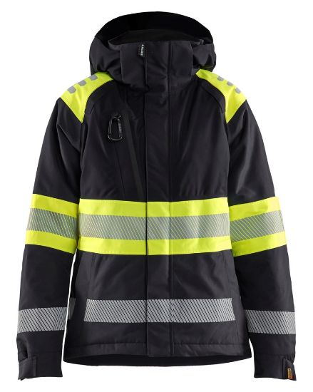 Afbeeldingen van BLÅKLÄDER Winterjas dames 4470 zwart/High Vis geel XS
