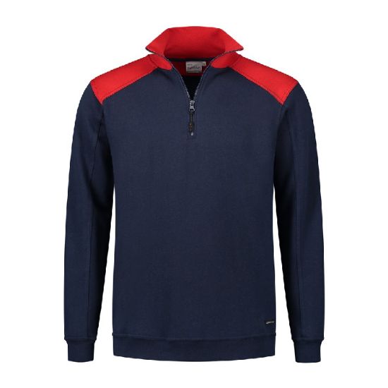 Afbeeldingen van SANTINO Zipsweater Tokyo navy/rood XL