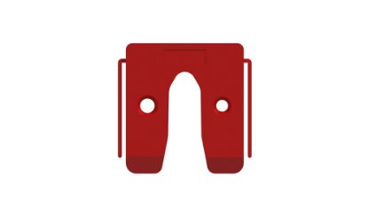 Afbeeldingen van GEBR. BODEGRAVEN Uitvulplaatje KS rood met stelpootjes 5MM 50X50MM