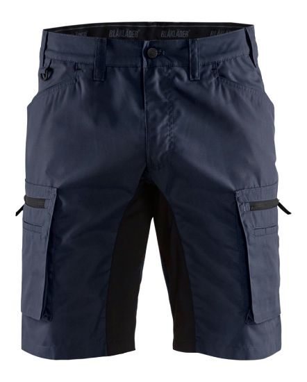 Afbeeldingen van BLÅKLÄDER Short service met stretch 1449 donker marineblauw/zwart C54