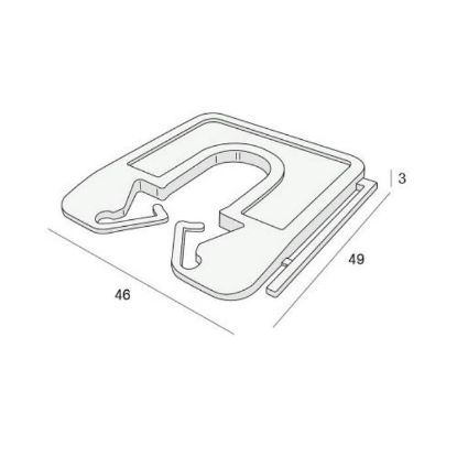 Afbeeldingen van Uitvulplaatje 3MM zwart 132x