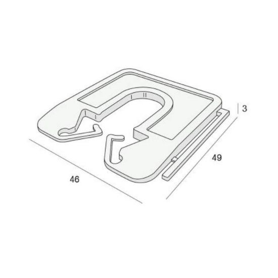 Afbeeldingen van Uitvulplaatje 3MM zwart 132x