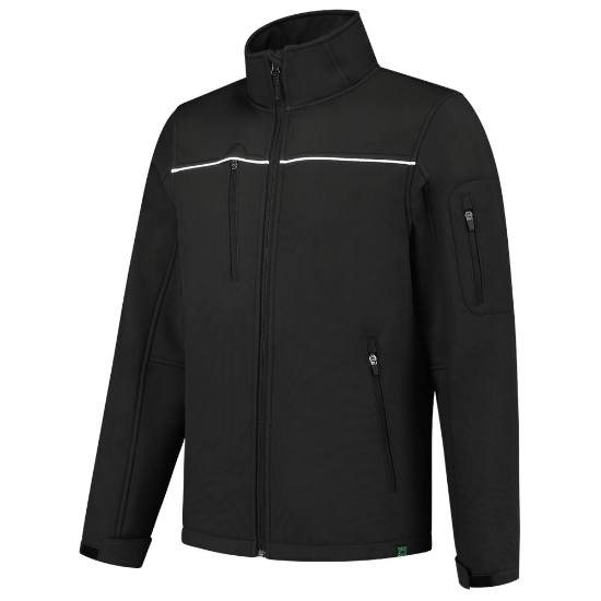 Afbeeldingen van TRICORP Softshell Luxe Rewear 402701 zwart 2XL