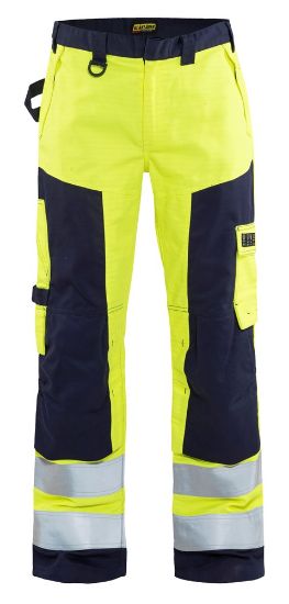 Afbeeldingen van BLÅKLÄDER Werkbroek Multinorm 1578 High Vis geel/marineblauw C56