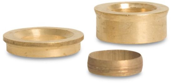 Afbeeldingen van Verloopstuk messing 15X12MM spie/knel